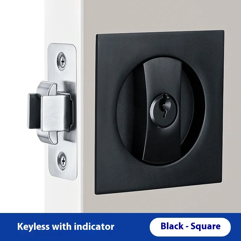 Slider door lock; square sliding door lock for home bedroom and bathroom with double hooks