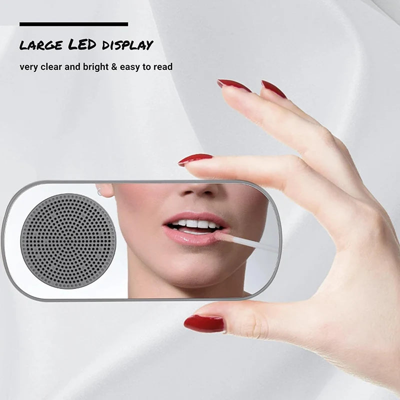 Alarm Clock Bluetooth Speaker, Digital Alarm Clock Radio with LED Mirror Display, Loud Alarm Clock for Heavy Sleepers