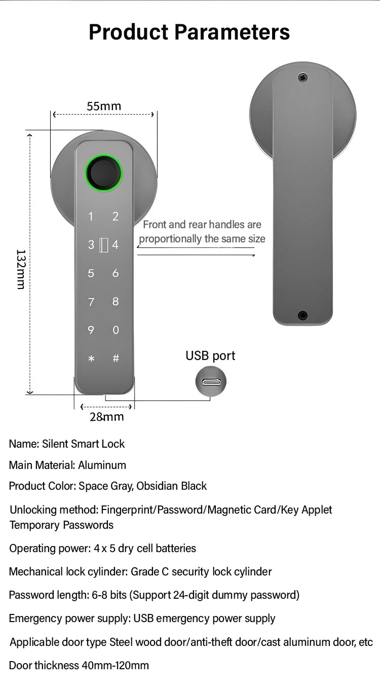 Smart Life App Wifi Remote Control Smart Fingerprint Password Rfid Ic Card Lock Dead Bolt For Indoor Home Wooden Metal Door