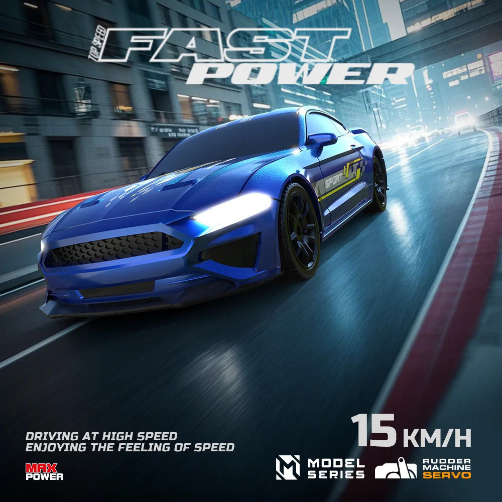 1/43 RC Cars LED Light 2.4G Radio Remote Control Sports Cars For Children Racing High Speed Drive Vehicle Drifts Boys Girls Toys