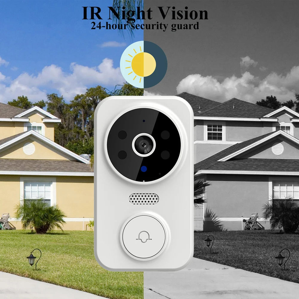 WiFi Video Doorbell Smart Home Door Bell Night Vision Wireless Visual Intercom Doorbell Two-Way Audio Visual Doorbell Monitoring