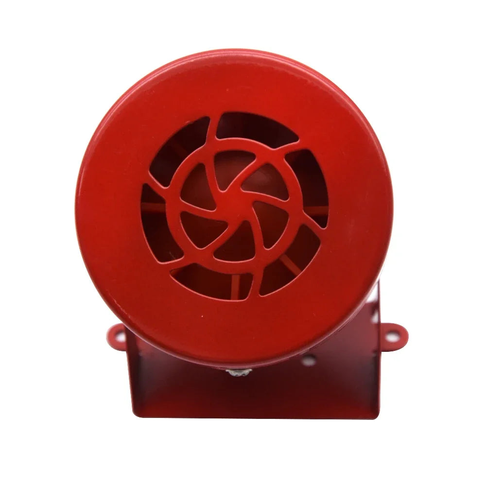 Red Air Raid Siren Horn Alarm 110dB Driven Air Raid Siren Horn Alarm Loud Air Horn for Car Boat Truck Motorcycle Speaker 12 Volt