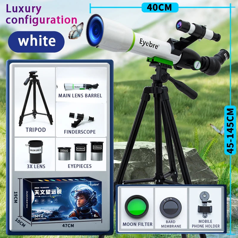 Eyebre50TZ Professional High-definition Children's Astronomical Telescope 200X To See The Moon and Stars Bird Watching Monocular