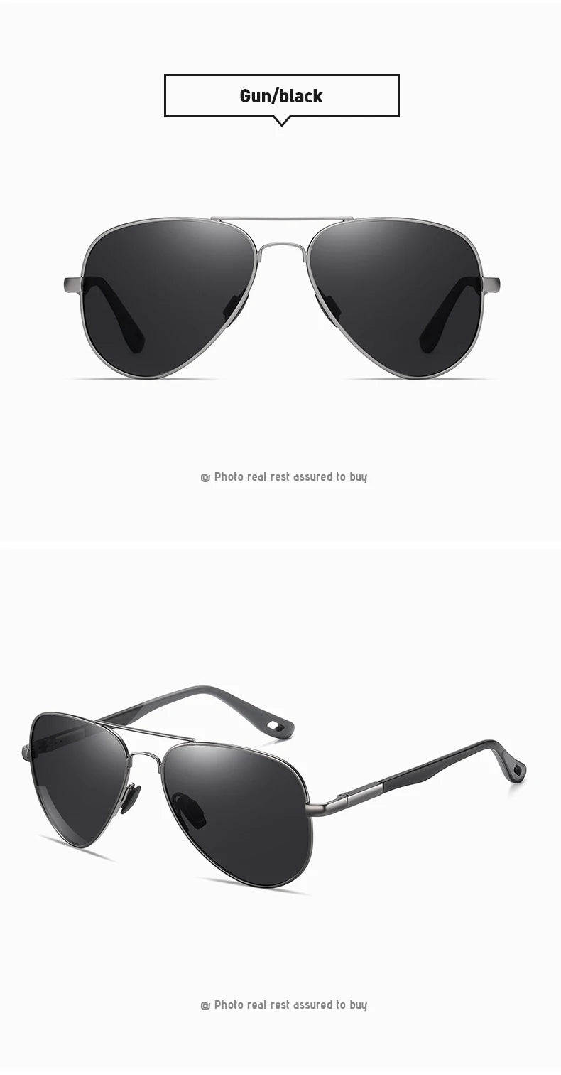 0 -0.5 -0.75 To -6 Night Vision Lens Oval Prescription Sunglasses Men Polarized Metal Driving Anti-Glare Nearsighted Sun Glasses