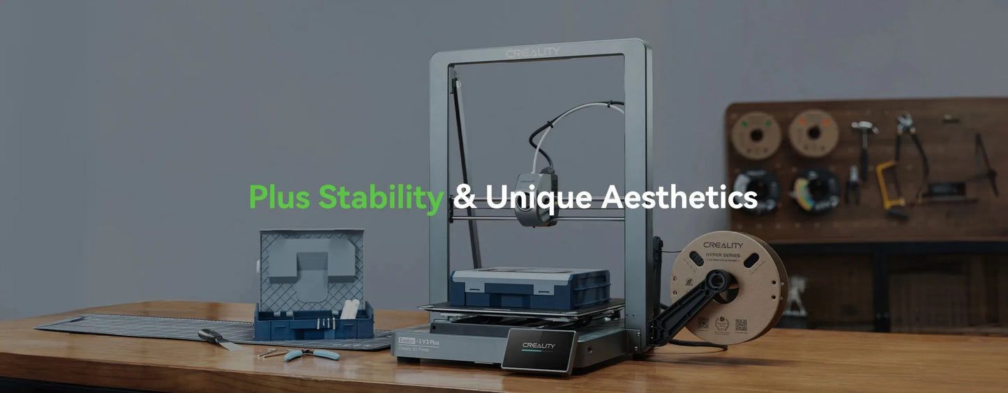 Creality Ender-3 V3 Plus 3D Printer 300x300x330mm Print Size 600mm/s Direct Extruder Stable Y-axis Dual Motors&Support Rods