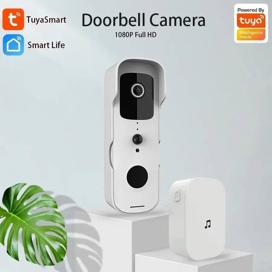 New Smart Video Doorbell Waterproof Night Vision Door Viewer 1080P FHD Camera Digital Visual Intercom WIFI 2.4G Tuya Door Bell