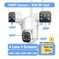 Security Camera 10X Zoom Three Lens WIFI Wireless Outdoor 6K 12MP AutoTracking IP Camera PTZ CCTV Video Surveillance IPC360Home