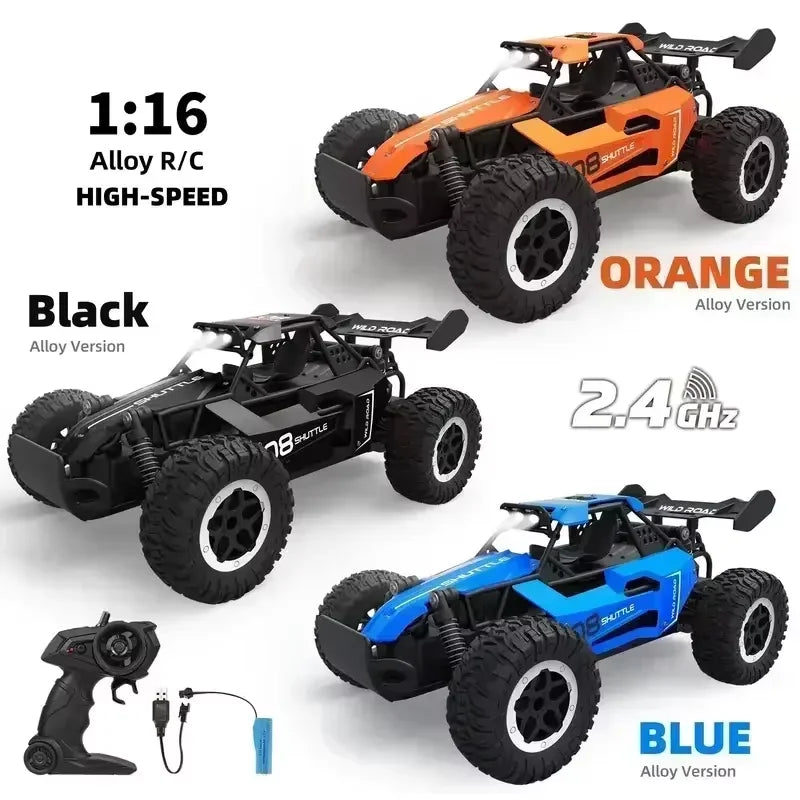 RC Cars Remote Control Car 2.4GHz 20KM/H High Speed RC Car 1:16 Off-Road Monster Truck with LED Bodylight Birthday Gift for Boys