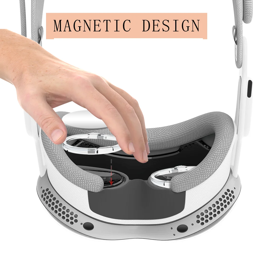 2024 New Vision Pro VR Accessories Myopia Anti-Blue Light Glasses Magnetic Eyeglass Frame VR Prescription Lenses