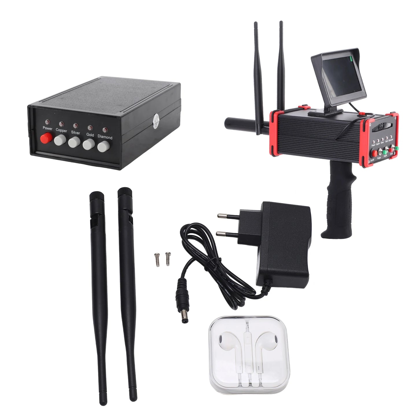 Metal Detector Underground Metal Scanner High Definition Screen Treasure Finder for Gold Silver Copper Copper Scanner