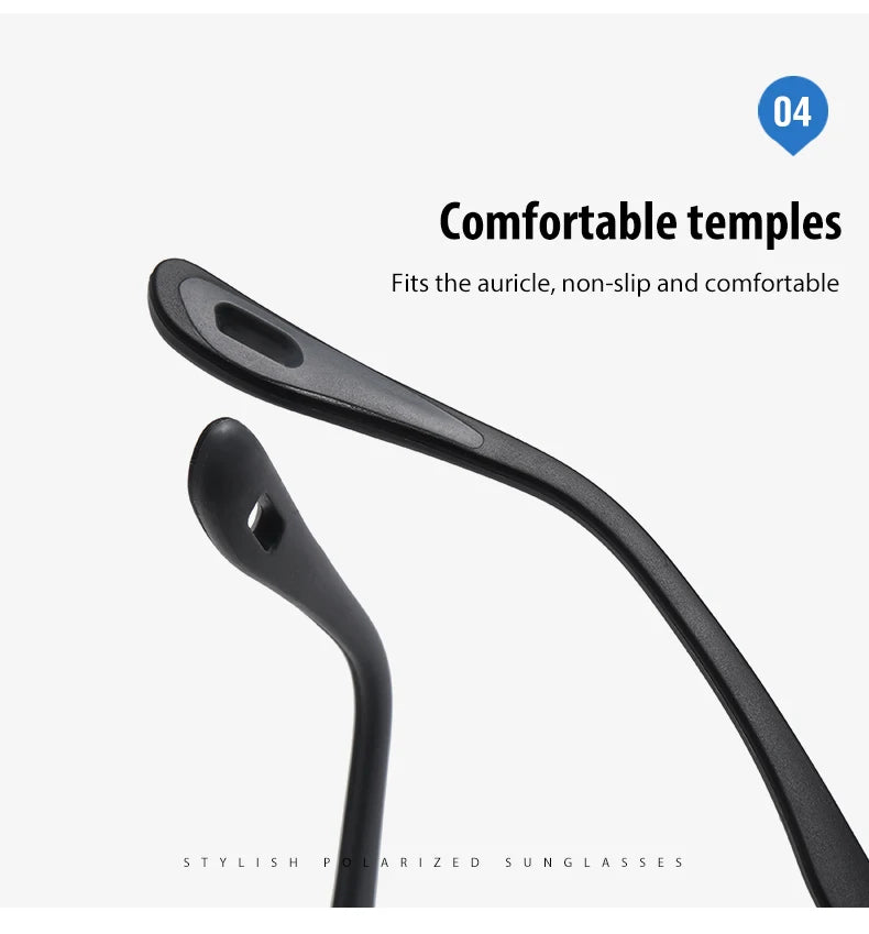 0 -0.5 -0.75 To -6 Night Vision Lens Oval Prescription Sunglasses Men Polarized Metal Driving Anti-Glare Nearsighted Sun Glasses