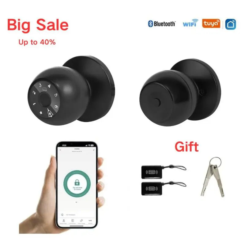 smart home lock frigerprint door lock digital bedroom door lock smart door handle electronic  Keyless Thumbprint Entry tuya