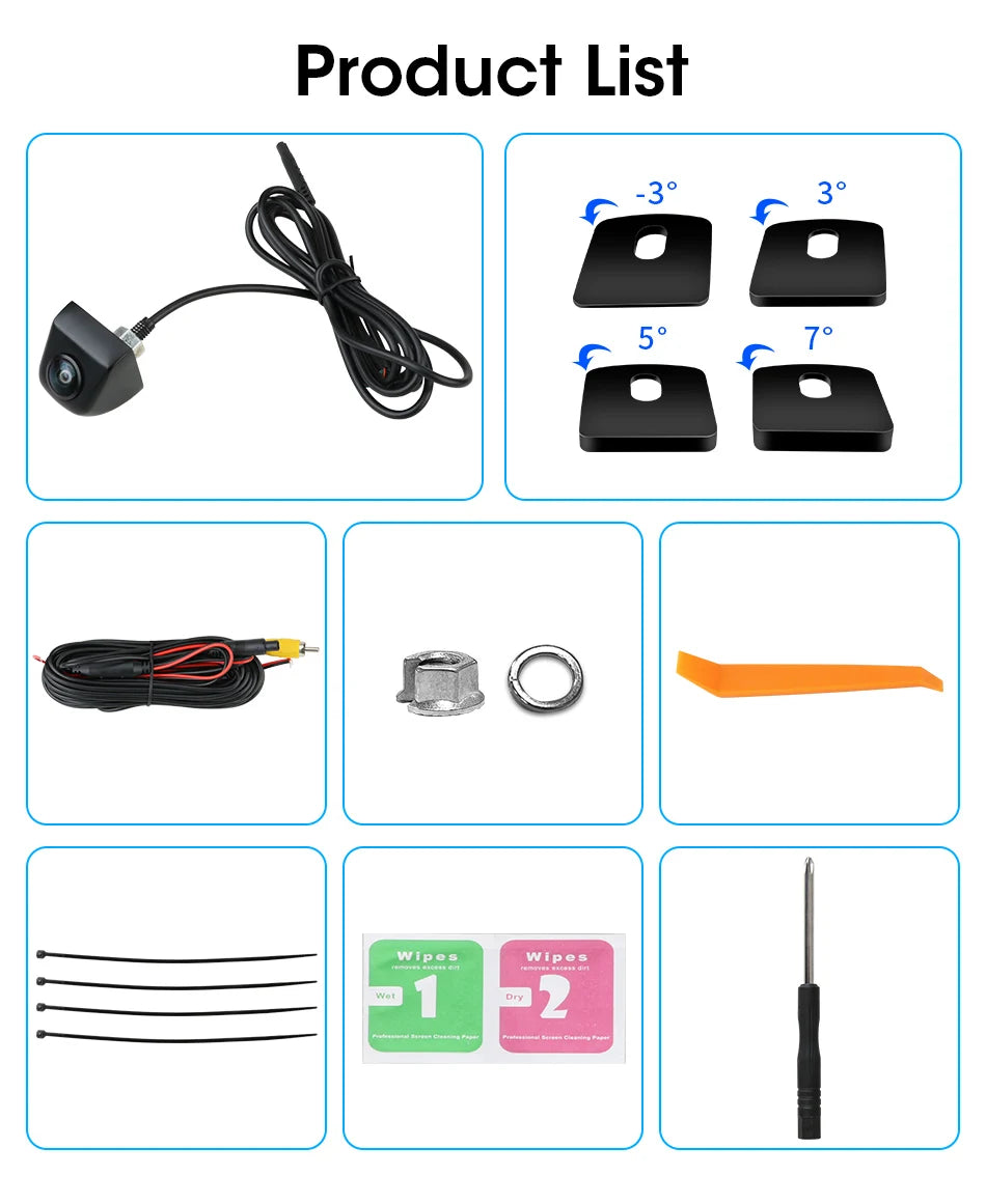 Srnubi AHD 1080P CVBS Night Vision IP68 Waterproof 170 Degree Fish Eye Lens Backup Rear View Camera For Vehicle Monitor Android