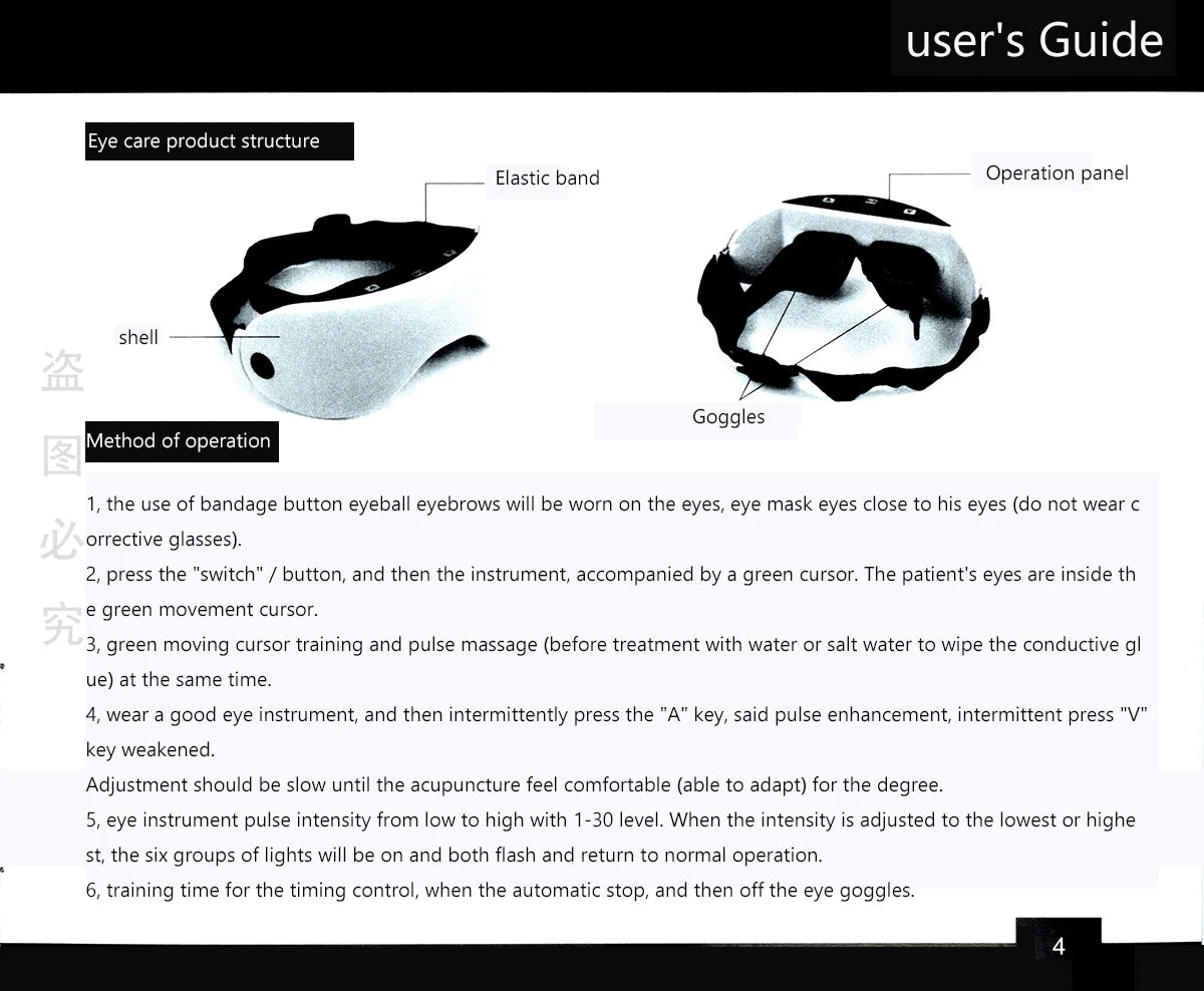 Optics 3D Eye Massager Restore Myopia Glasses EMS Acupressure Eye Care Head Massage Three months to restore 120 degree Vision