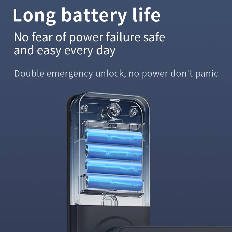 New Smart Door Lock With Tuya APP Digital Electronic Lock Smart Home Wooden Door Lock Biometric Fingerprint