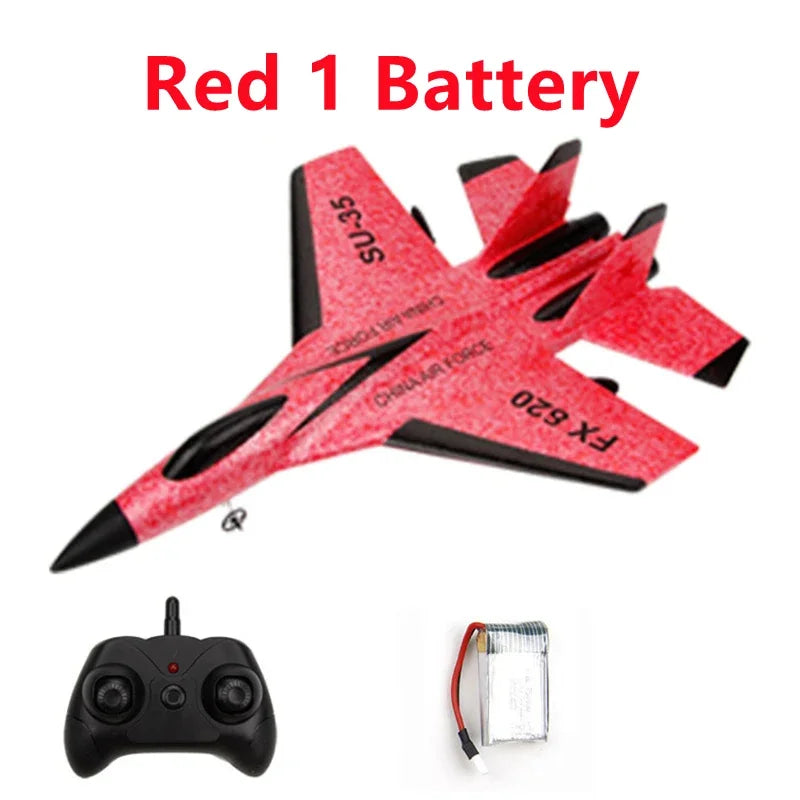 RC Remote SU-35 FX-620 Radio Control Airplane 2.4G Remote Control Fighter Plane Glider Airplane EPP Foam Model Toys Kids Gift
