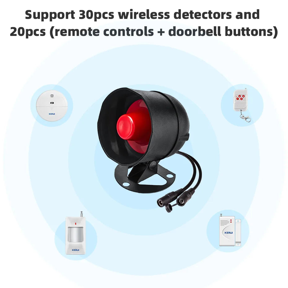 KERUI Siren Alarm System Tuya Smart WiFi 110db Loudly Speaker Alarm Burglar Home Security Alarm With Motion Door Window Sensor