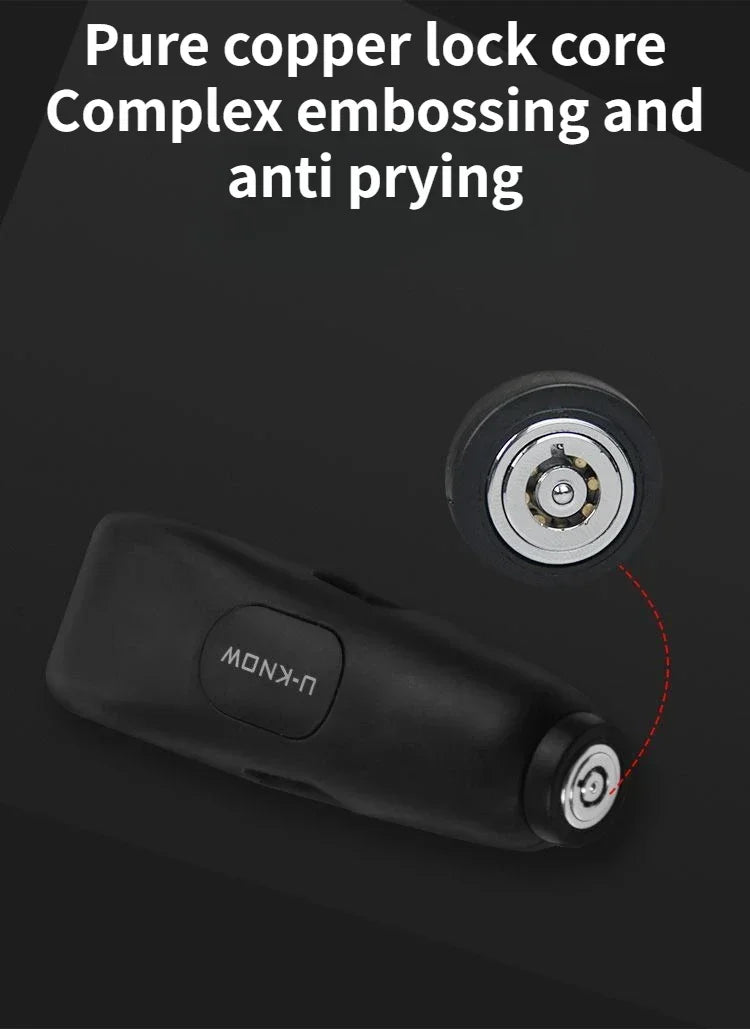 100DB Alarms Sound Motorcycle Handlebar Lock Scooter Electric Vehicle Bicycle Safe Anti-theft Accelerator Brake Lock Padlocks