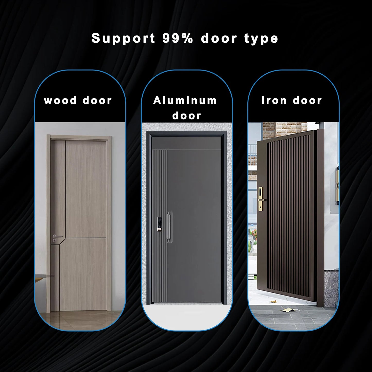 WINFREE SMART Interior Wooden Door Lock, Tuya Bluetooth Smart Key Lock, Smart Card Passcode Fingerprint Keyless Lock