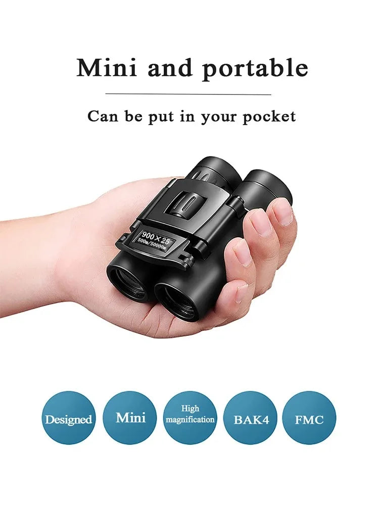 900*25 Binoculars - HD High Power Professional Handheld, Portable for Outdoor Use with Phone Photography Function