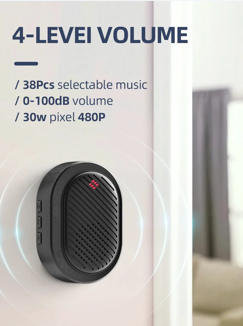 Smart Doorbell Ring Door Camera Infrared Night Viewing WiFi Wireless Video Bell Camera Rechargeable Video Intercom Doorbell