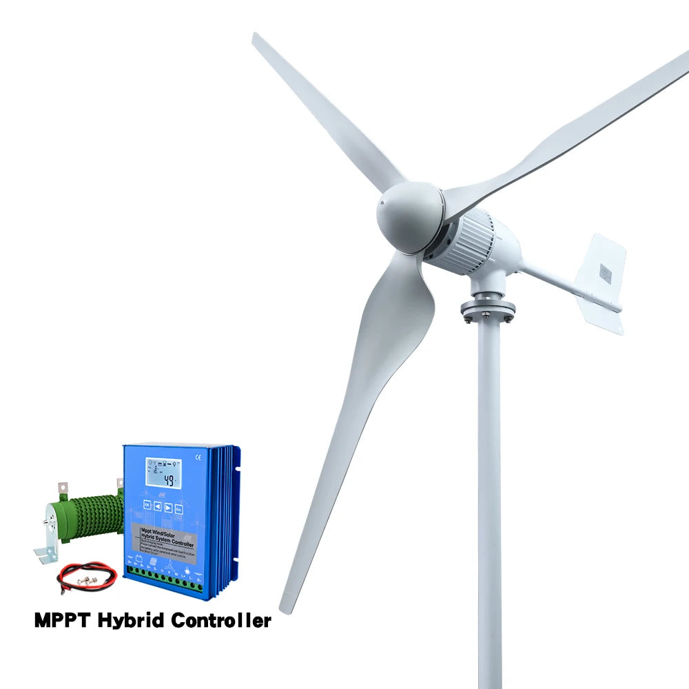 Fast Delivery In Poland More Powerful 8000w Horizontal Wind Turbine Generator 48v 96v Low  Windmill With Controller Free Power