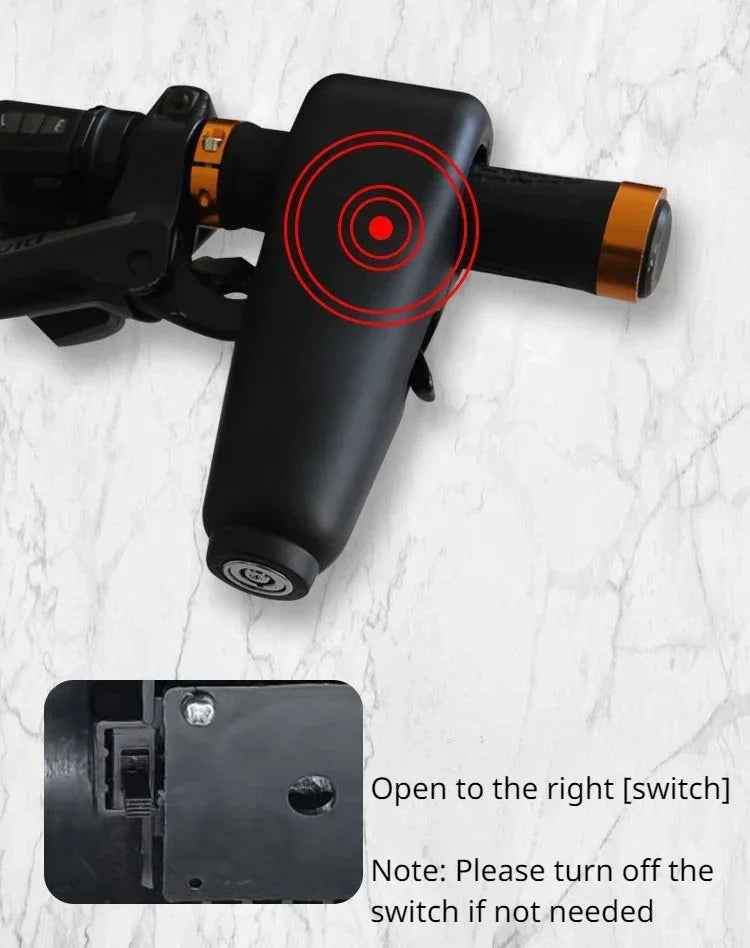 100DB Alarms Sound Motorcycle Handlebar Lock Scooter Electric Vehicle Bicycle Safe Anti-theft Accelerator Brake Lock Padlocks