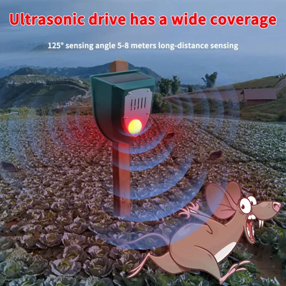 Solar Alarm Lamp Siren Wireless Motion Sensor Outdoor Waterproof 129dB Alarm Light Drive Away Wolf Wild Alarm System Detector