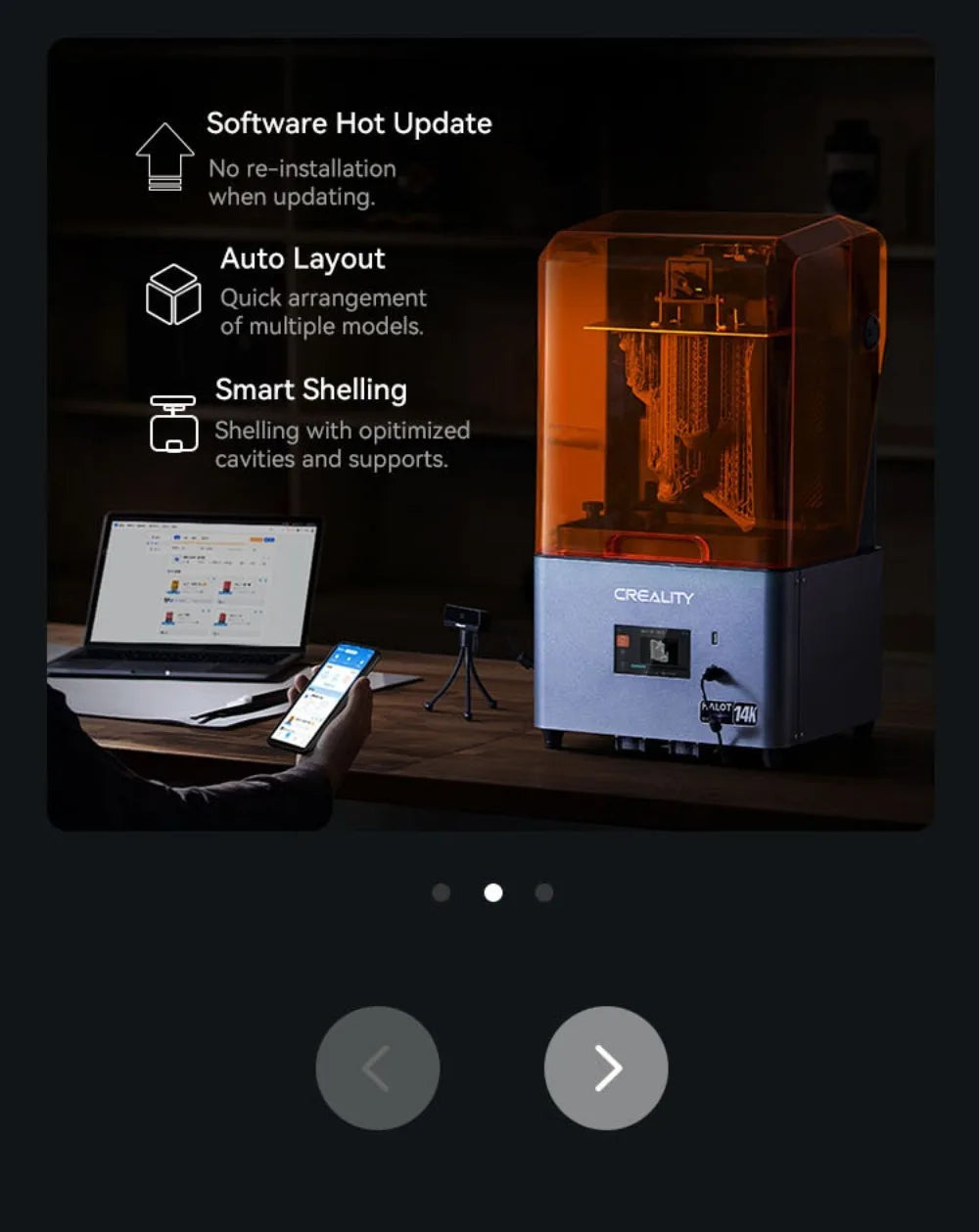 CREALITY Original HALOT-MAGE S Resin 3D Printer 14K 13320*5120px Mono LCD 10.1" Printing 150mm/H Hyper-Speed 4.3" Touch Screen