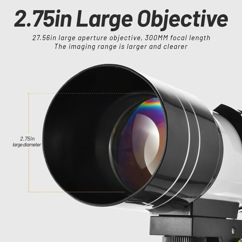 F30070 astronomical telescope with star-seeking mirror professional large-aperture single-tube high-definition high-magnificatio