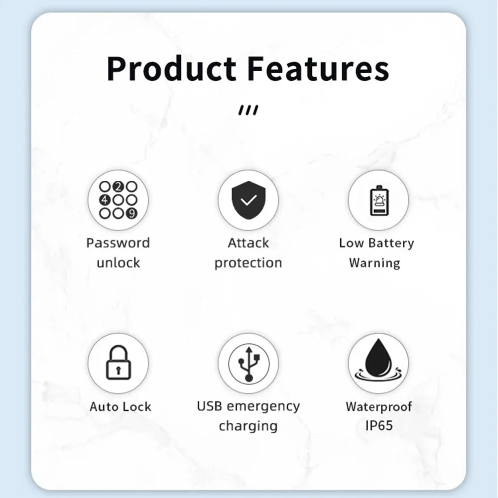 TTlock BLT APP Smart Cylinder Door Lock Bluetooth APP Waterproof Electronic Digital Password Card Mechanicak Key Unlock Home