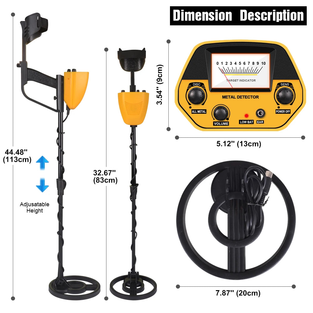 Professional Metal Detector Under Ground MD-5090 Outdoor IP68 Waterproof Treasures Gold Detectos Finders for Adults and Children