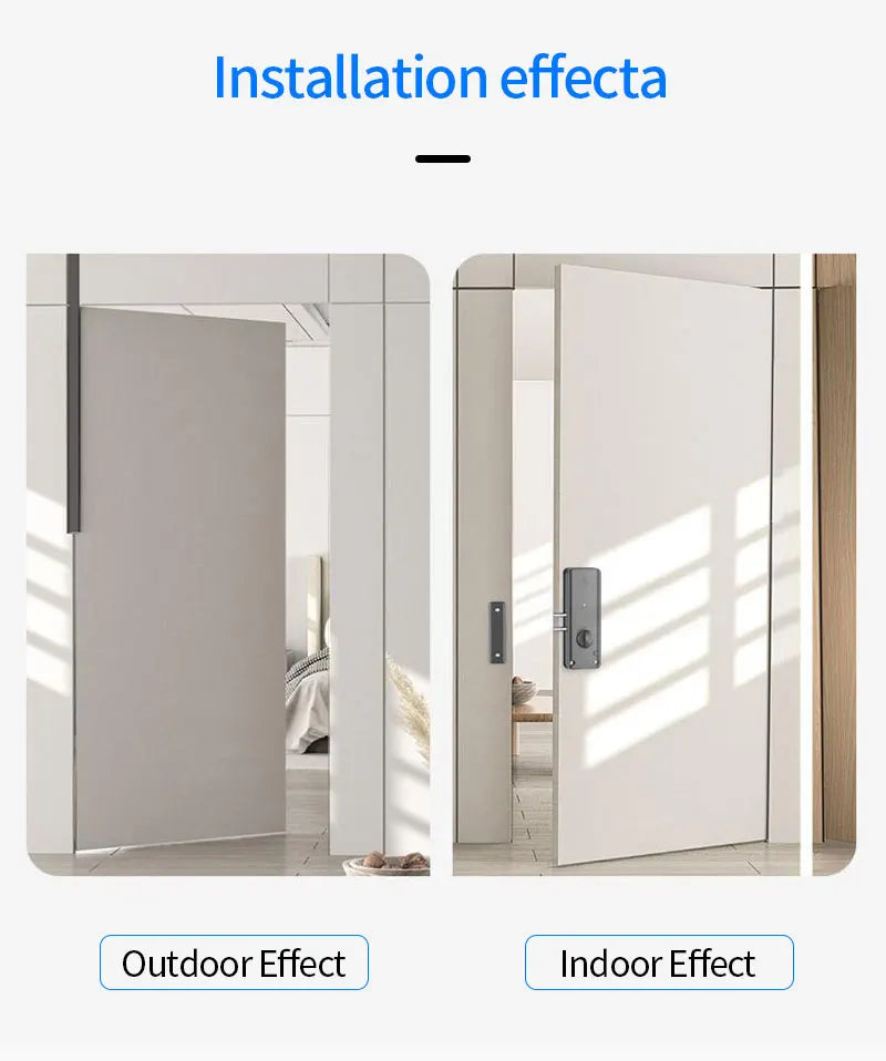 Smart Electric Motor Lock With Tuya App Keyless Entry Door Lock Concealed Invisible Installation IC Card Lock for Wooden Door