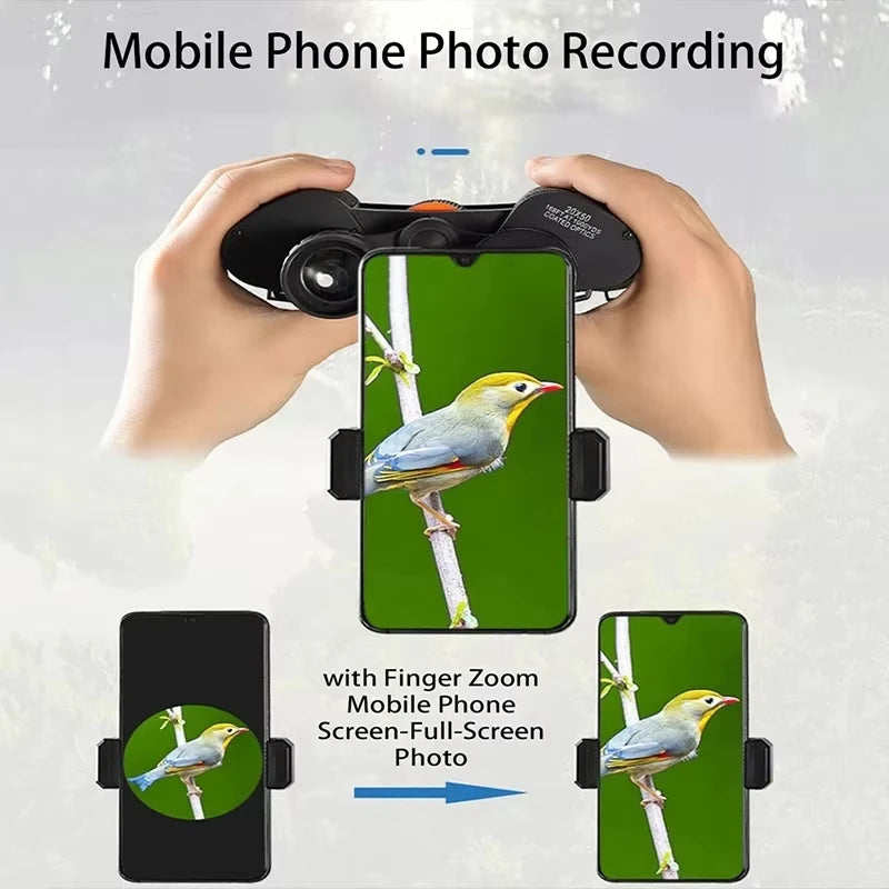 Professional Binoculars 20X50 Powerful Telescope Low Light BAK4-Prism Waterproof  Long Range Military Hunting Camping Equipment