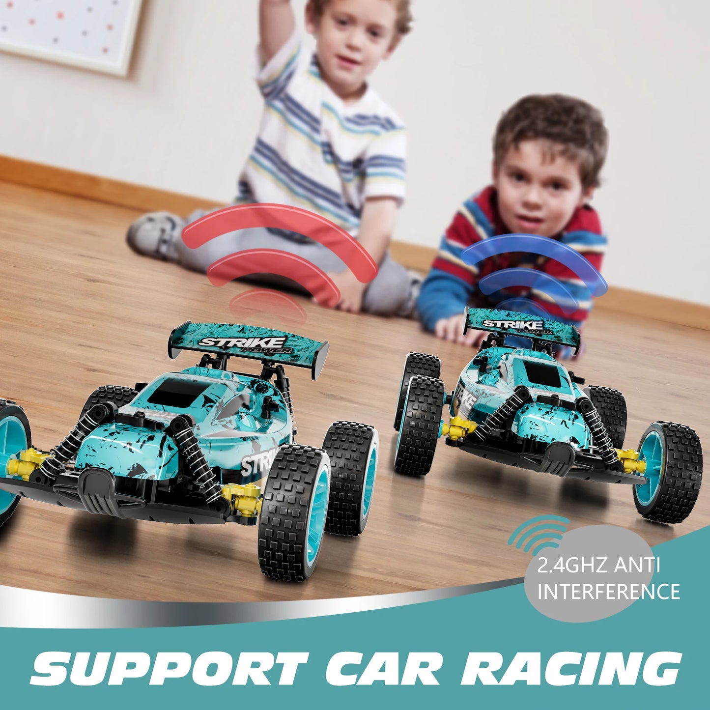 RC Cars Remote Control Car for Kids, 1:18 Scale 20 KM/H 2WD Offroad Buggy, 2.4GHz RC Racing Car,50 Mins Playtime, Toys Gifts