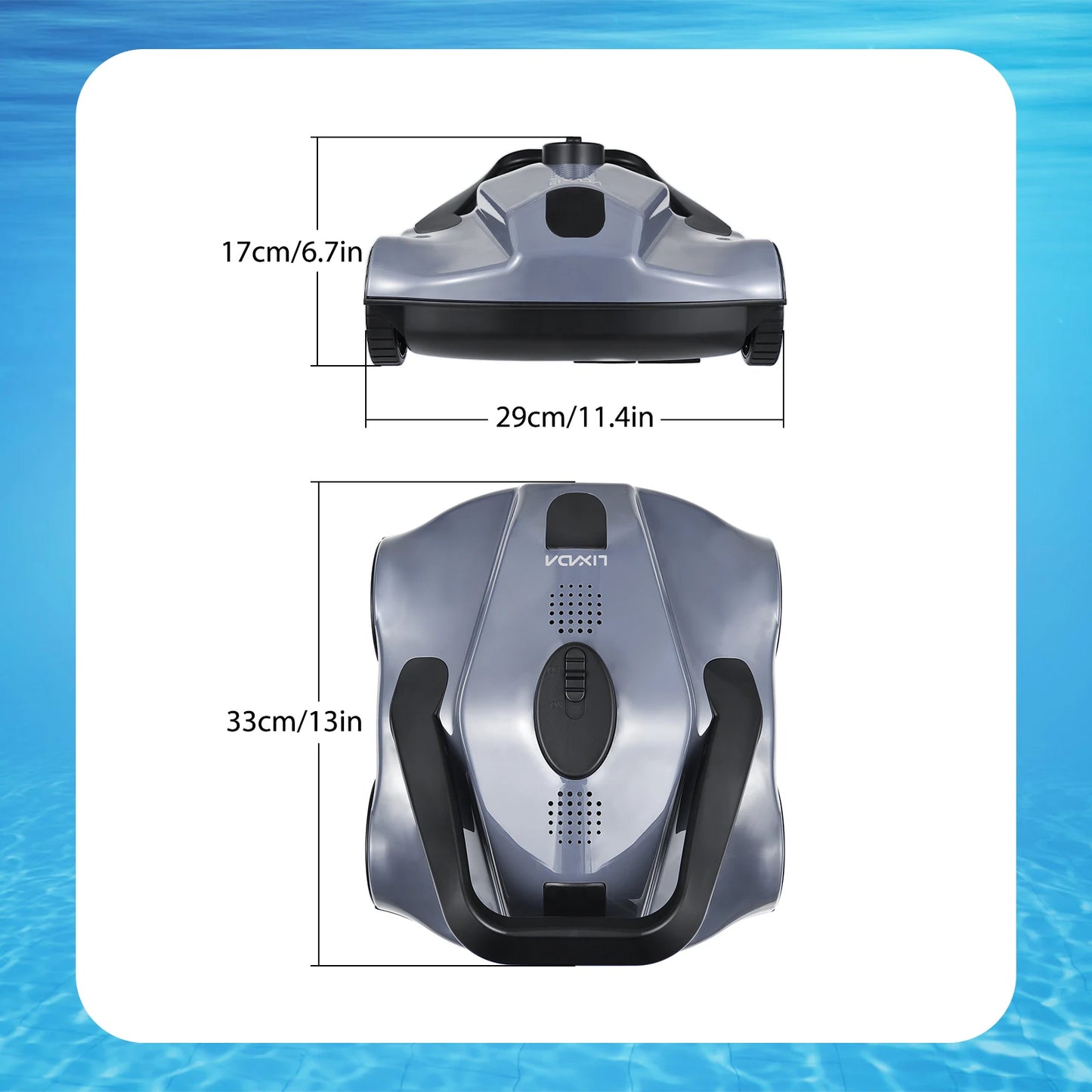 Automatic Robotic Pool Cleaner Cordless Robotic Pool Vacuum for In Ground Flat Pools Cordless Robotic Pool Cleaner