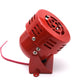 Red Air Raid Siren Horn Alarm 110dB Driven Air Raid Siren Horn Alarm Loud Air Horn for Car Boat Truck Motorcycle Speaker 12 Volt