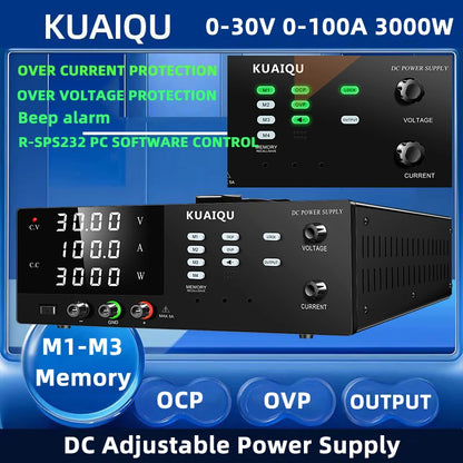 NICE-POWER 3000W DC Power Supply Variable 30V 100A Bench Source RS-232 1800W Switching Regulated Power Supply 60V 30A 300V 10A