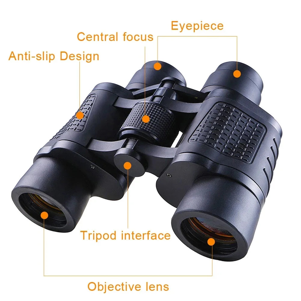 Binoculars 80X80 Long Range 15000m HD High Power Telescope Optical Glass Lens Low Light Waterproof For Hunting Camping Sports