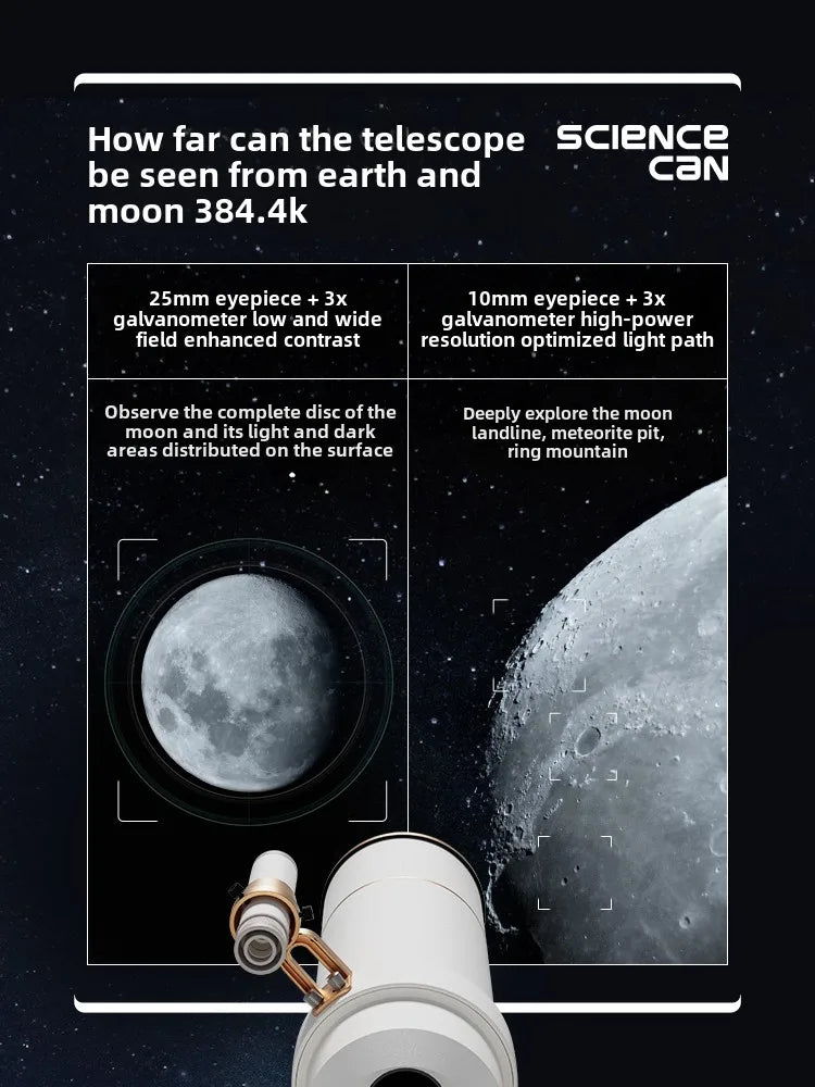Entry Level Astronomical Telescope for Children Boys with High Magnification and Clear Vision for Star Watching