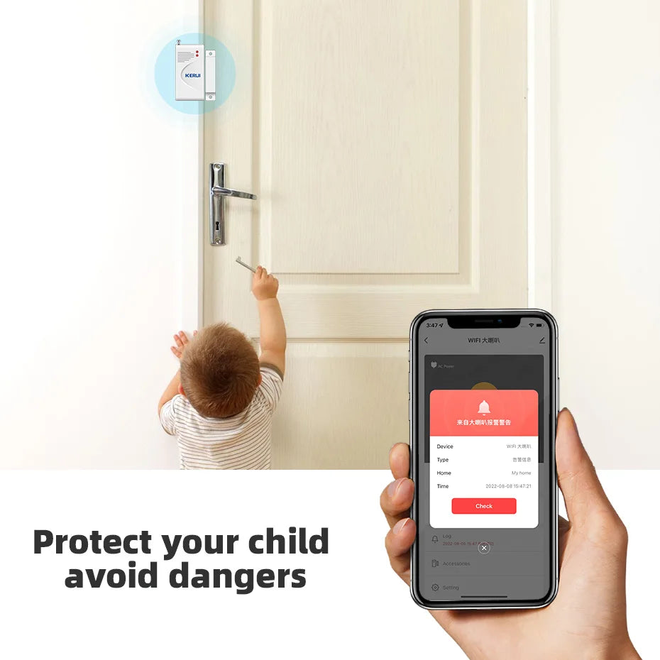 KERUI Siren Alarm System Tuya Smart WiFi 110db Loudly Speaker Alarm Burglar Home Security Alarm With Motion Door Window Sensor