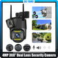 4MP Dual Lens Security Camera 360 Degree View Outside Camera 1080P Surveillance Camera IP66 Waterproof for Home Security