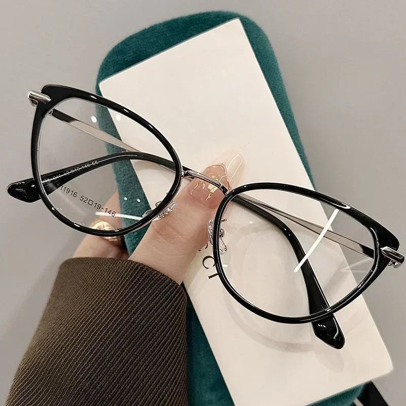 Night Vision Myopia Glasses Cat Eye Near Sight Eyewear for Driving Finished Prescription Eyewear Unisex Diopters 0 To -4.0