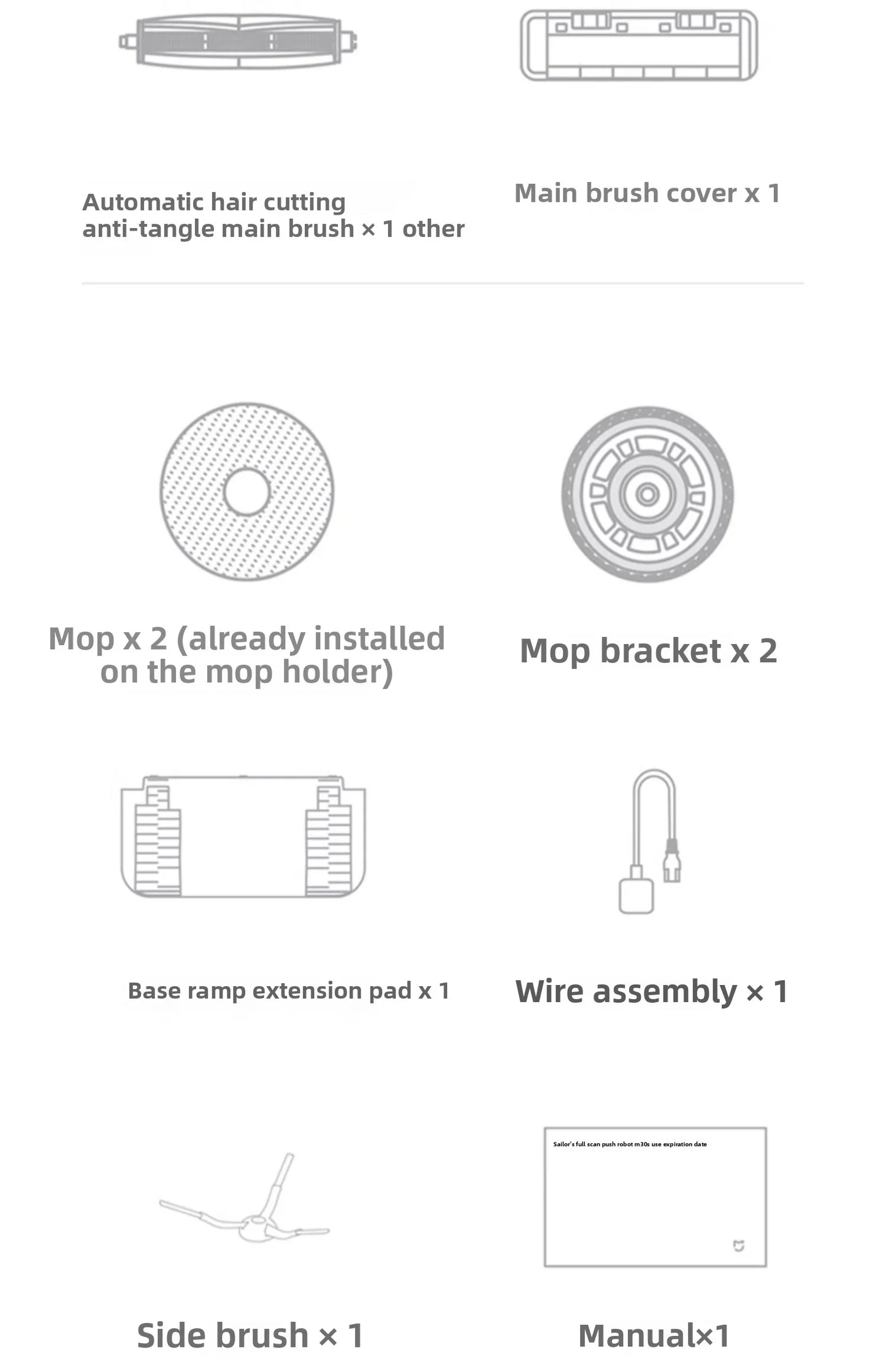 Mi Robot Vacuum M30S Auto Clean Sweep Mop Wash All in One