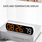 Voice Activated Multifunction Digital Alarm Clock LED Timer Clock 12/24H Temperature Date Display Desktop Alarm Clock Night Mode