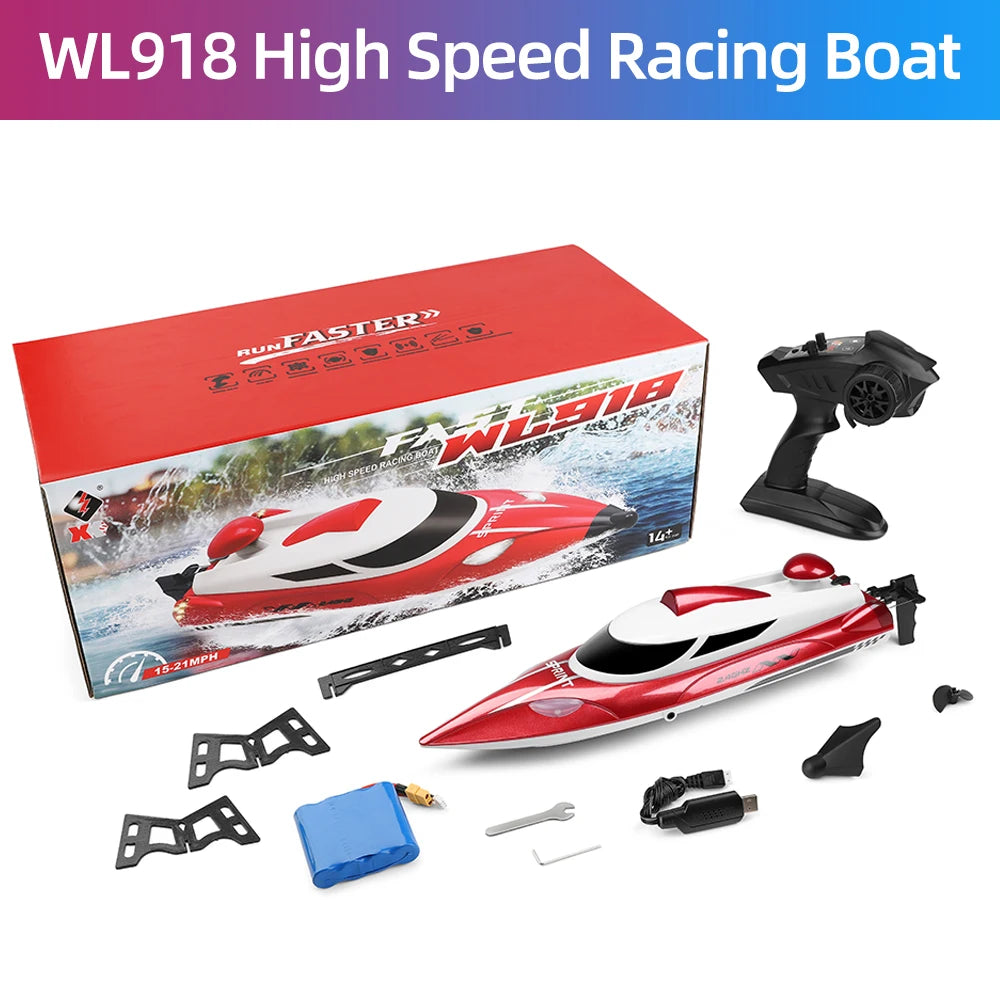 Wltoys WL918 RC Boat High Speed Racing Boat Speedboat 35KM/H 200M Remote Control Speedboat