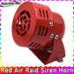 Red Air Raid Siren Horn Alarm 110dB Driven Air Raid Siren Horn Alarm Loud Air Horn for Car Boat Truck Motorcycle Speaker 12 Volt