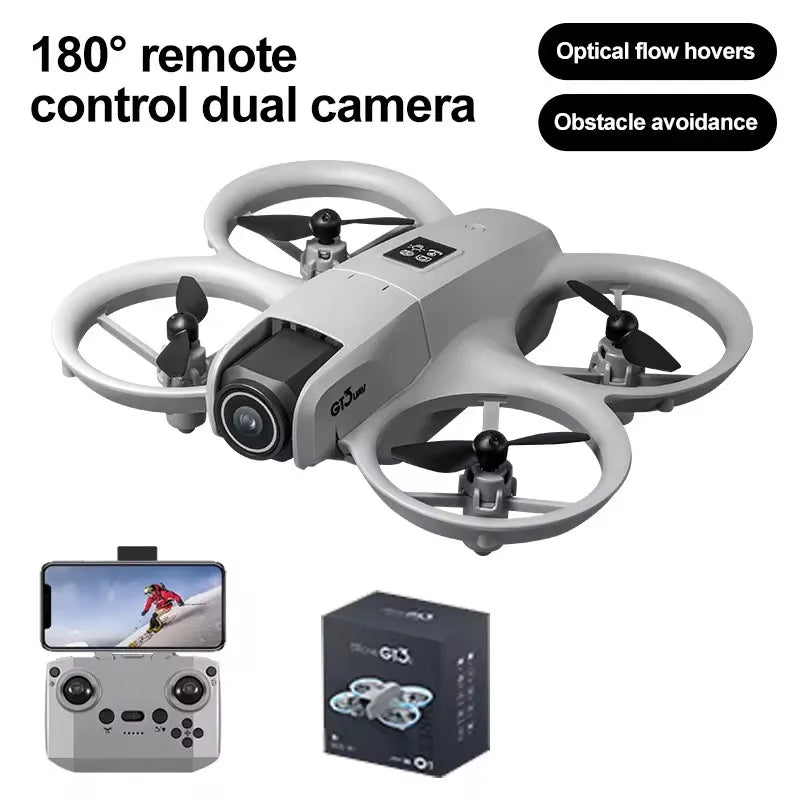 Drones GT3 MINI GPS 8K Professional HD 180° Dual Cameras WIFI Brushless Motors Obstacle Avoidance FPV Foldable Quadcopter Toys