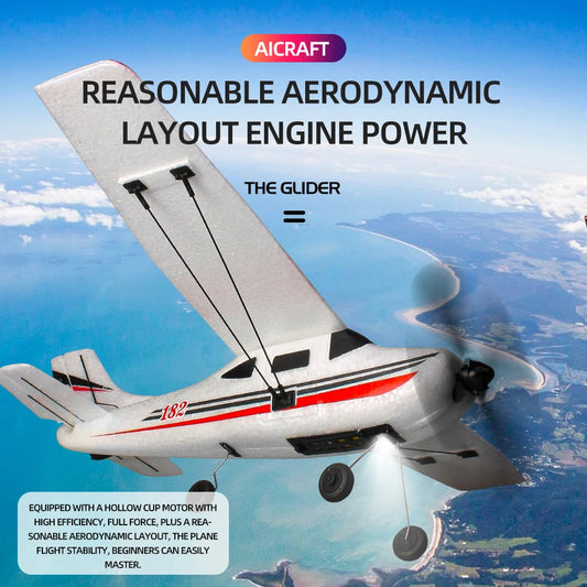 RC Plane, simulation RC fixed-wing glider, 2 channels RC combat aircraft, 2.4G control easy to fly for beginners&adults&boys
