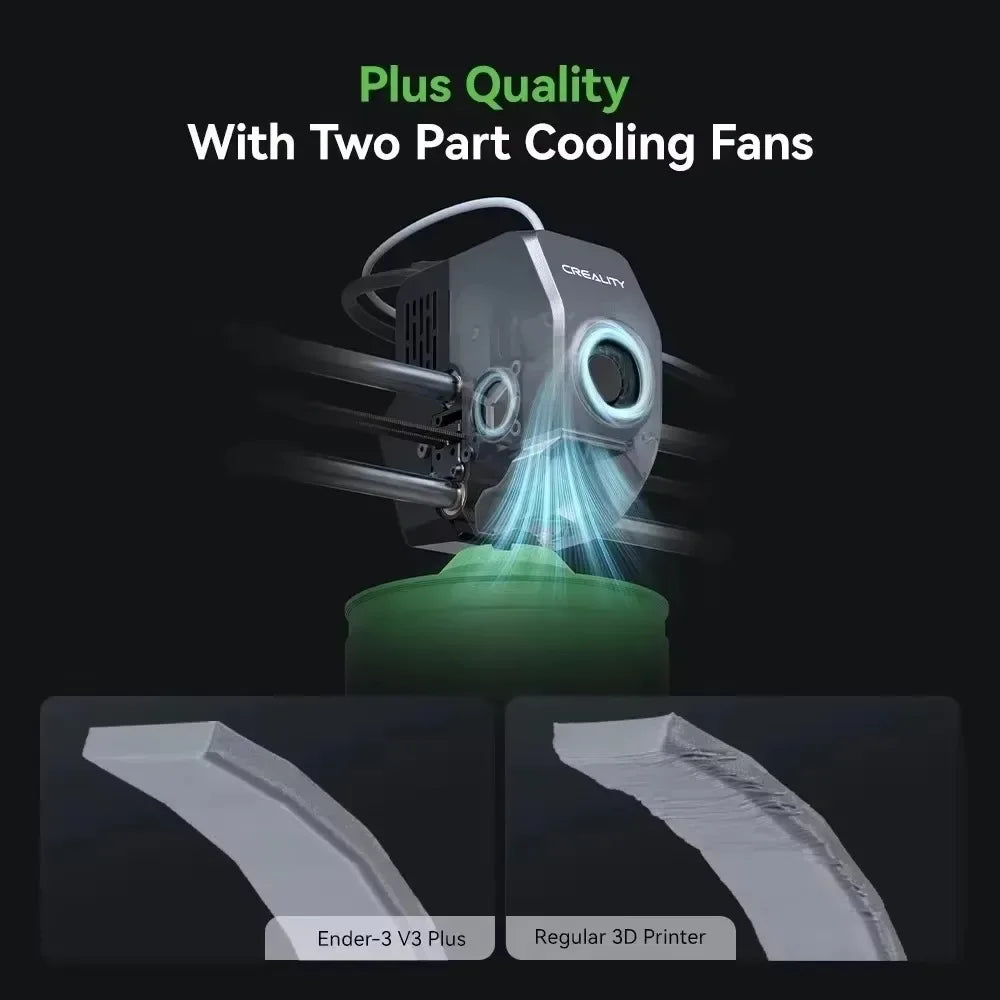 Creality Ender-3 V3 Plus 3D Printer 300x300x330mm Print Size 600mm/s Direct Extruder Stable Y-axis Dual Motors&Support Rods